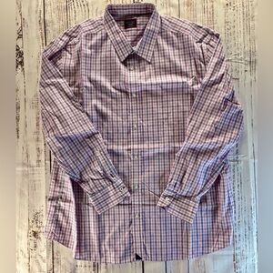 UNTUCKit Men’s Button-Up Shirt XXL | Blue & Pink Plaid | 100% Cotton